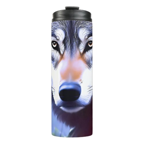 Wolf Oil Paint The Essence Of Beauty  Thermal Tumbler