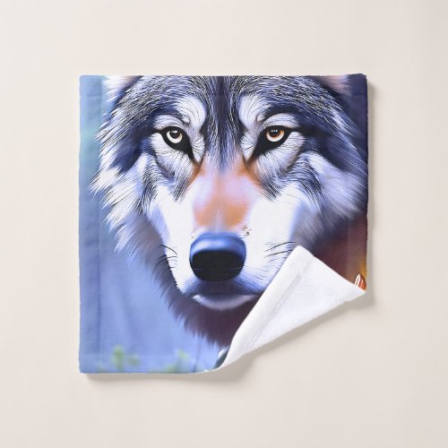 Wolf Oil Paint The Essence Of Beauty  Wash Cloth