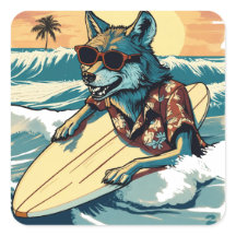 WOLF ON HAWAII BEACH FOR SUMMER VACATION