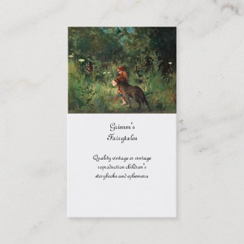 Wolf On Path With Red Business Card by dmorganajonz at Zazzle