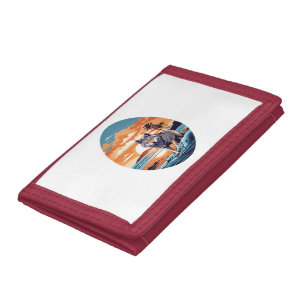 Wolf on the Beach Tri-fold Wallet