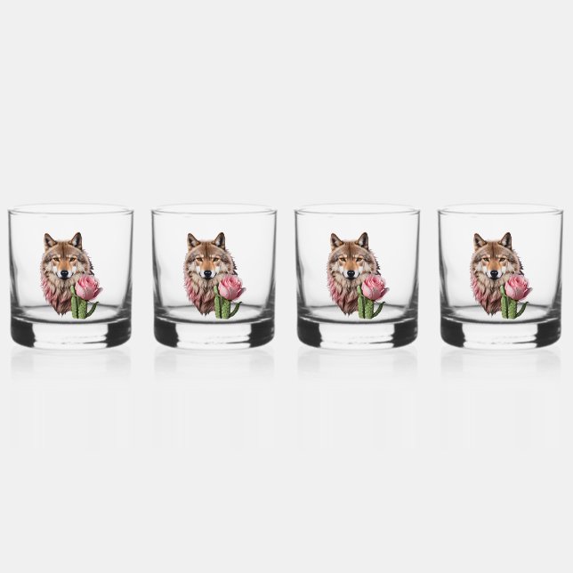Wolf One Whiskey Glass (Front)