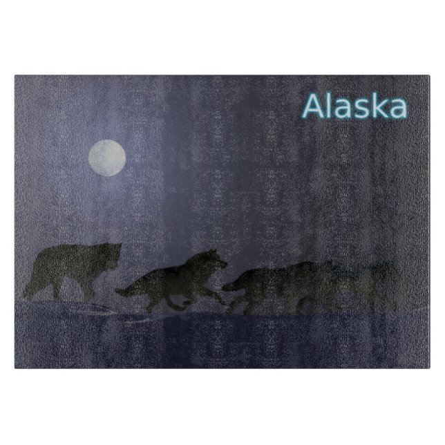 Wolf Pack - Alaska Cutting Board (Front)