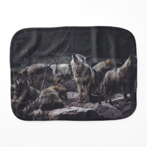 Wolf Pack Baby Burp Cloth