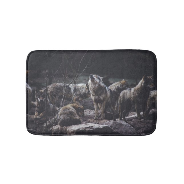 Wolf Pack Bath Mat (Front)