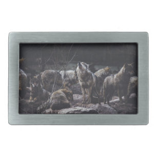 Wolf Pack Belt Buckle