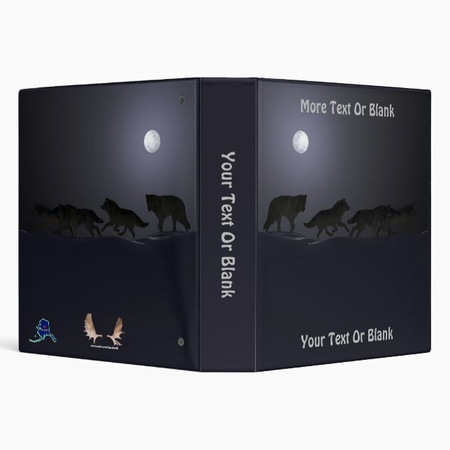 Wolf Pack - Brilliant Night 3 Ring Binder (Background)