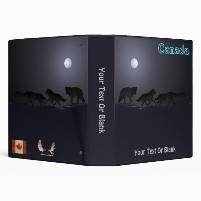 Wolf Pack - Brilliant Night 3 Ring Binder (Background)
