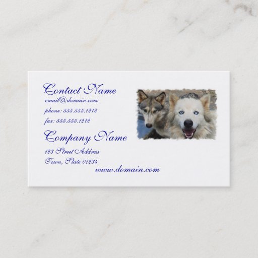 Customizable Wolf Pack Business Card