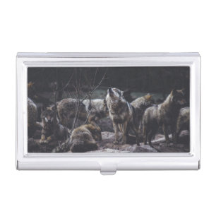Wolf Pack Business Card Case