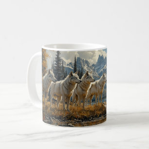 Wolf Pack by the Lake Coffee Mug