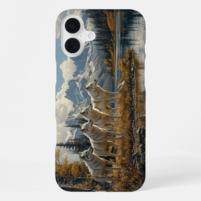 Wolf Pack by the Lake Iphone Case (Back)