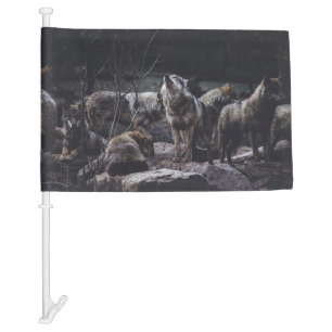 Wolf Pack Car Flag