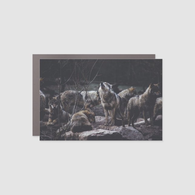 Wolf Pack Car Magnet (Front)