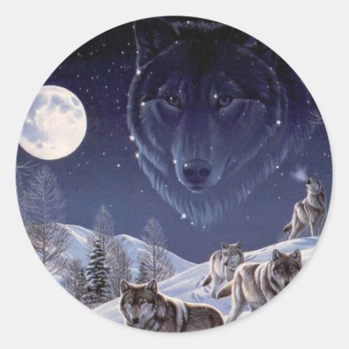 Wolf Pack Classic Round Sticker