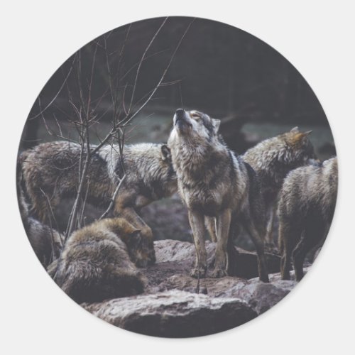 Wolf Pack Classic Round Sticker
