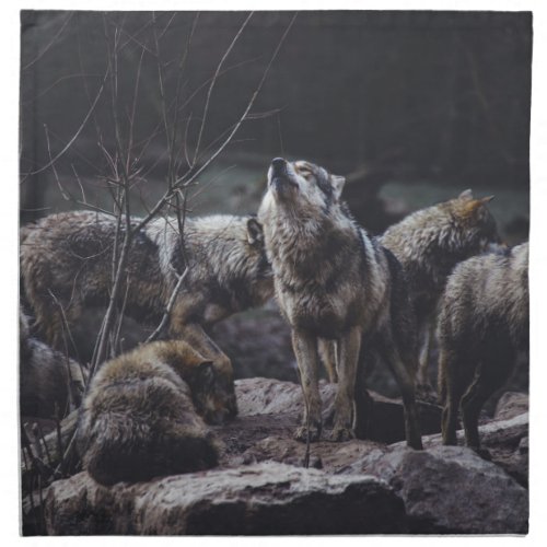 Wolf Pack Cloth Napkin