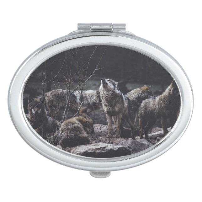 Wolf Pack Compact Mirror (Front)