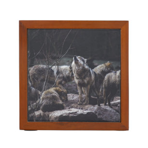 Wolf Pack Desk Organizer