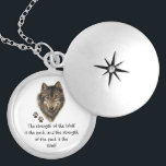 Wolf Pack Family Strength Quote, Animal Silver Plated Necklace<br><div class="desc">Wolf Pack Family Strength Quote,  Animal teaches us about faithfulness,  responsibility and the value of family relationships.</div>