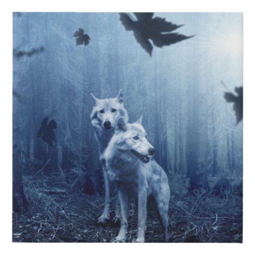 Wolf Pack Faux Canvas Print