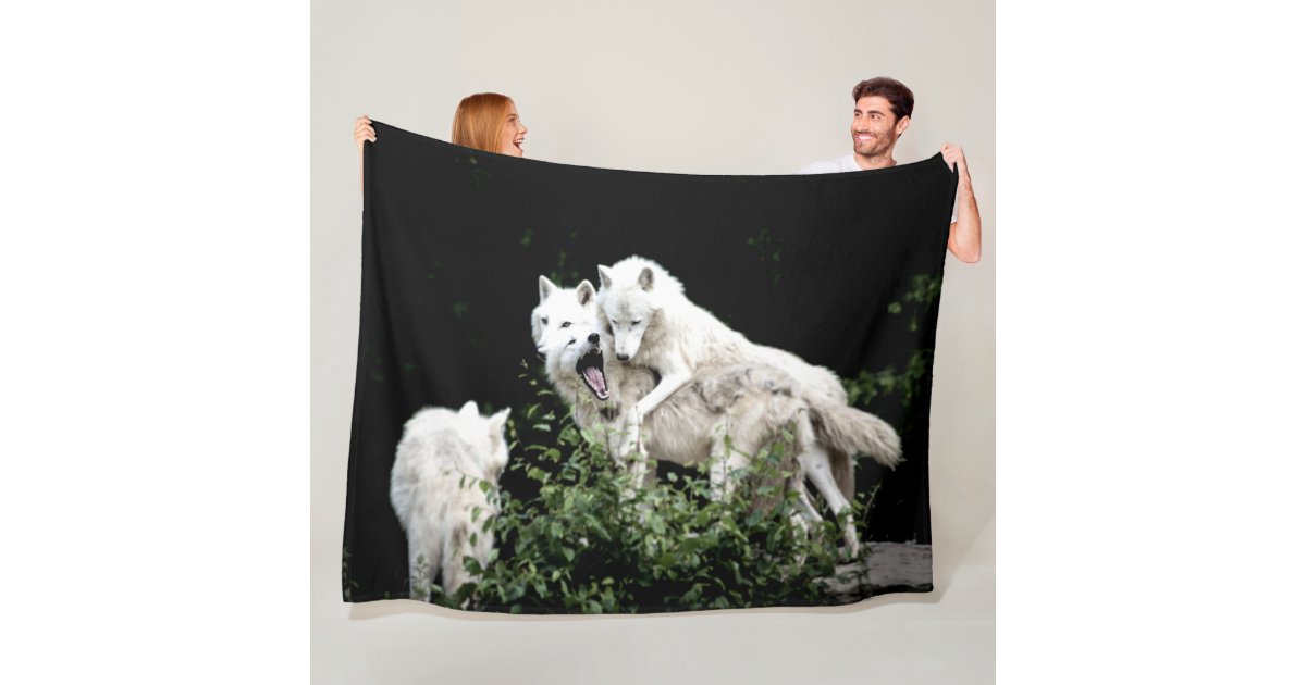WOLF PACK FLEECE BLANKET Zazzle