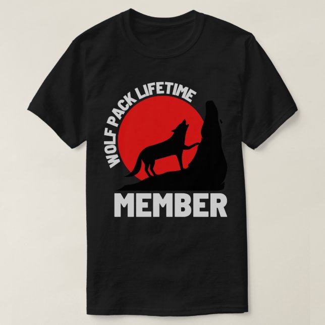 Wolf Pack Lifetime Membership 8 T-Shirt (Design Front)