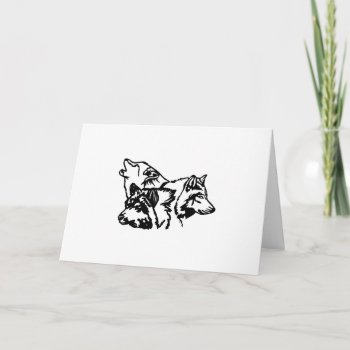 Wolf Pack Outline Card by Grandslam_Designs at Zazzle