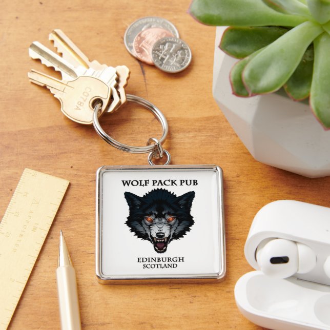 Wolf Pack Pub Keychain | Zazzle