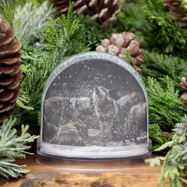 Wolf Pack Snow Globe (Winter)