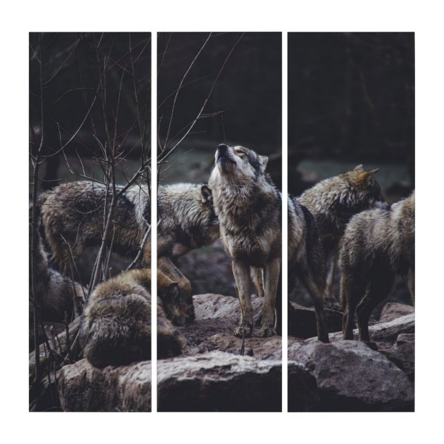 Wolf Pack Triptych (Front)