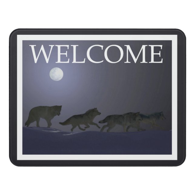 Wolf Pack - Welcome Door Sign (Contemporary Front)