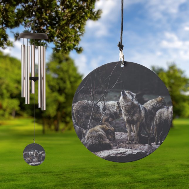 Wolf Pack Wind Chime (Outdoor)