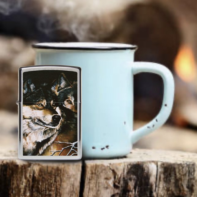 Wolf Pack Winter Zippo Lighter (Creator Uploaded)