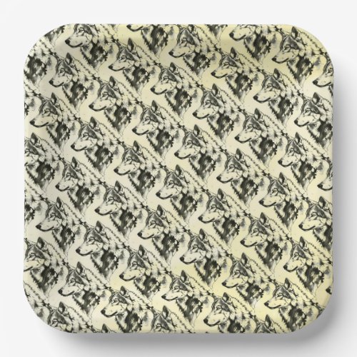 Wolf Paper Plates