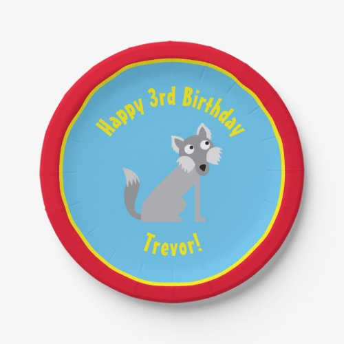 Wolf Paper Plates Animal Birthday Party