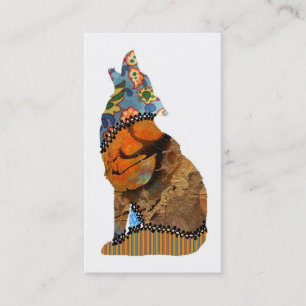 Wolf Patchwork Pet Business Cards