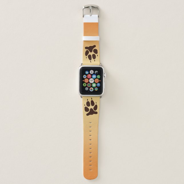 Wolf Paw Print Apple Watch Band (Front)
