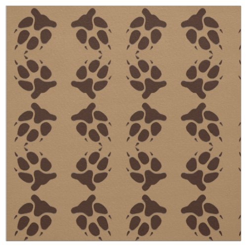 Wolf Paw Print Fabric