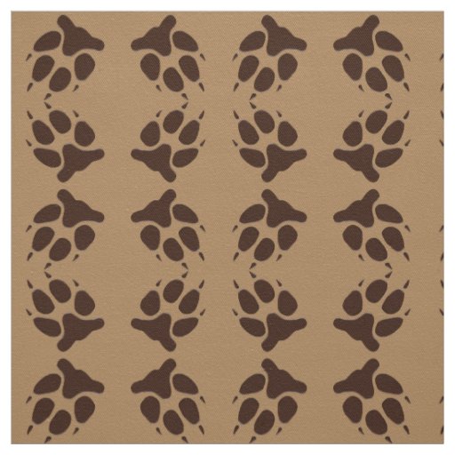 Wolf Paw Print Fabric