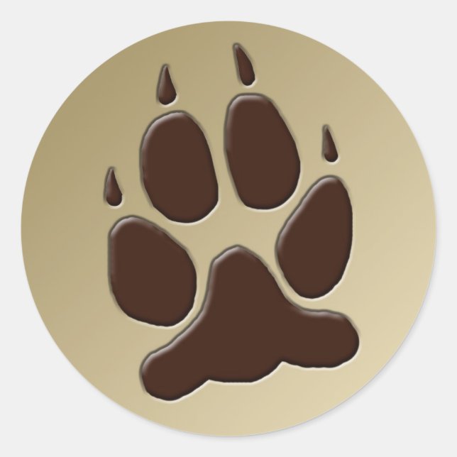 Wolf Paw Print sticker (Front)