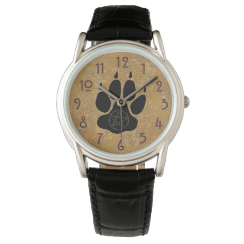Wolf Paw Print with Pentacle Watch