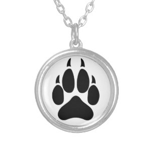 Wolf Paw Silver Plated Necklace