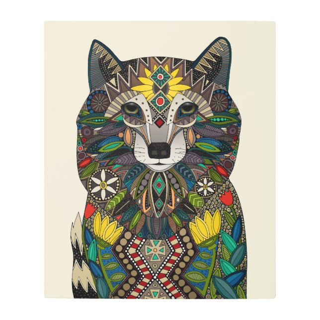 WOLF pearl Metal Print (Front)