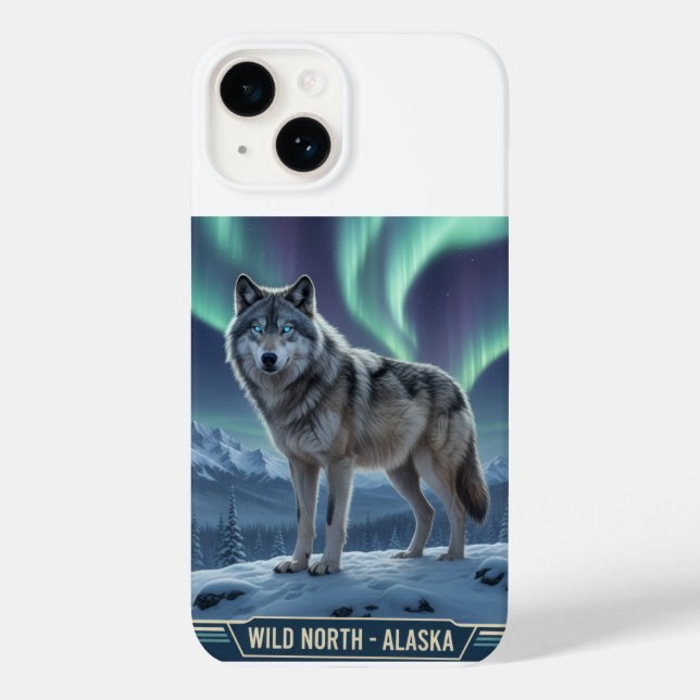 Wolf Phone Case 🐺🌌 | Northern Lights Art ❄️ (Back)
