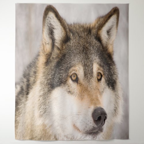 Wolf photo cute animal wildlife  tapestry