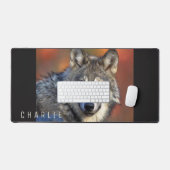 Wolf Photograph Desk Mat (Keyboard & Mouse)