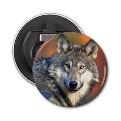 Wolf Photograph Image Bottle Opener