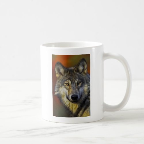 Wolf Photographic Art Spirit Guide Animal Love  Coffee Mug