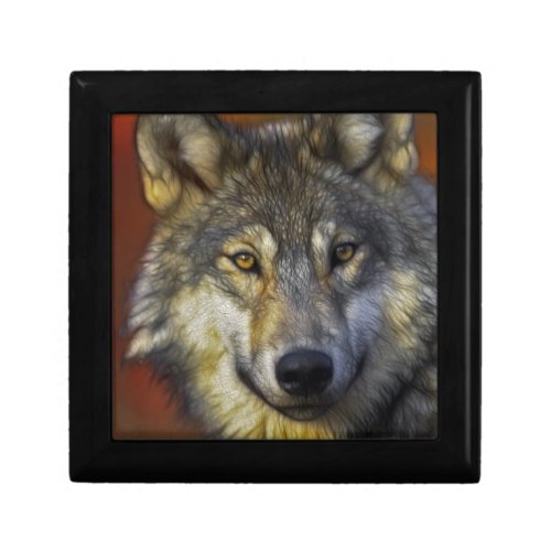 Wolf Photographic Art Spirit Guide Animal Love  Jewelry Box